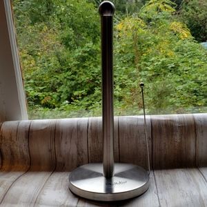 Silver tone paper towel holder
